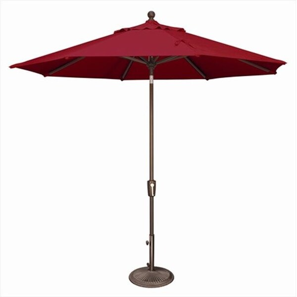 Simplyshade SimplyShade 9 ft. Octagon Push Button Tilt Market Umbrella Really Red SSUM92-0900-D2412 - main